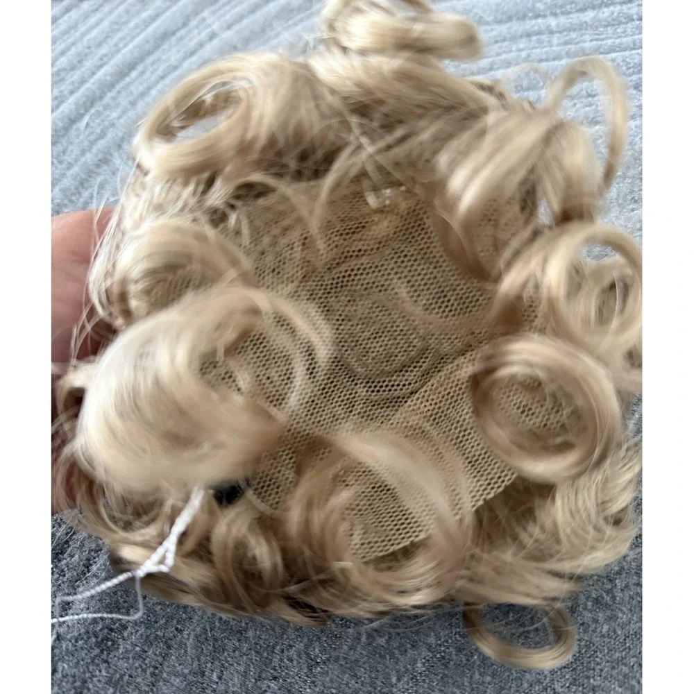 VTG Playhouse Collection Wig (for Dolls) EMILY Size 10-11 Blonde Curly With Bow
